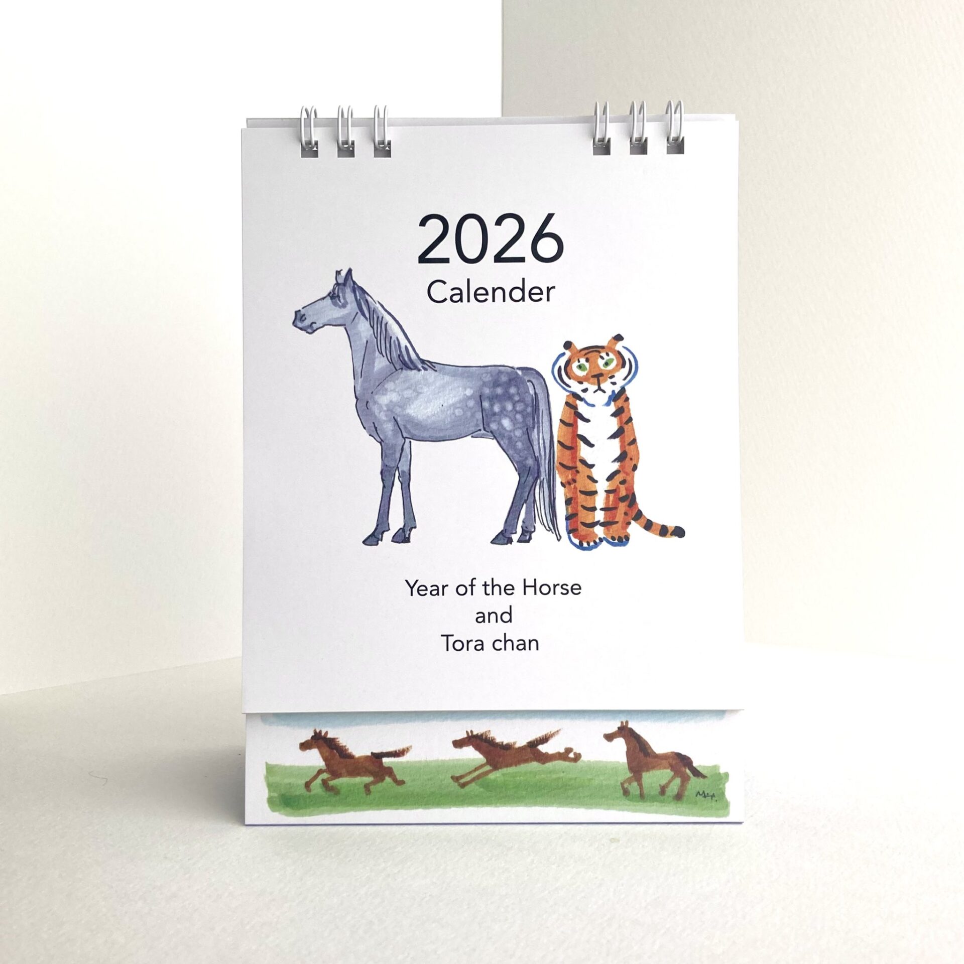 2026 1月始まり　トラちゃんと干支カレンダー